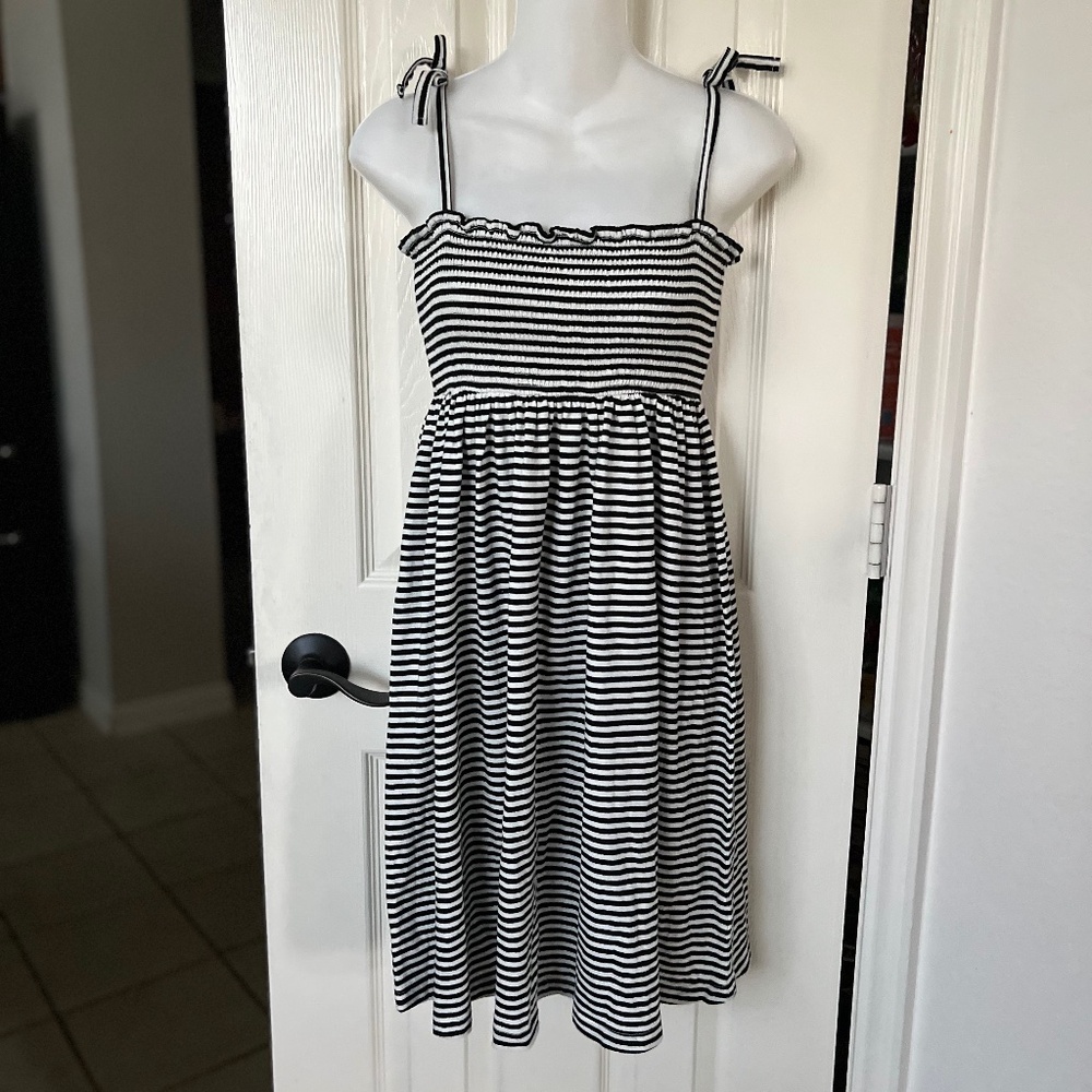 Crew Cuts Black and White Striped Dress